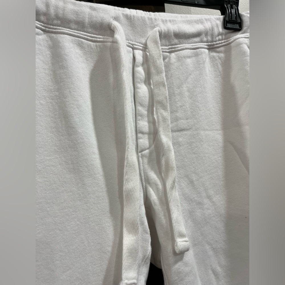 Frank and Eileen white raw edge hem cotton loungers small EUC - Picture 3 of 6
